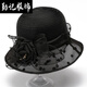 
Remember middle-aged female mother spring and autumn thin hat fisherman hat spring and summer middle-aged and elderly Organya flower cool hat navy blue M (56-58cm)
