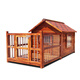 Dog House Outdoor Waterproof Solid Wood Dog House Medium and Large Dog Golden Retriever Dog House Rainproof Summer Outdoor Four Seasons Pet Villa 5XL with Yard Single Window with Screen Package Installation
