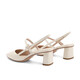 Sandalias puntiagudas de Belle para el centro comercial de verano para mujeres mismas sandalias de bolsas transparentes de vaca BM733BH3 beige 37