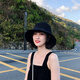 CHALL KITTY Women's Fisherman Hat Summer Sun Visor Anti-UV Sun Protection Hat Beach Sun Visor Sun Hat 2025 New Black - Brand Gift Box High-end