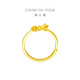 Chow Tai Fook bow gold ring live gold jewelry for girlfriend (labor cost 160) EOF698 pure gold about 2.80g