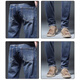 Jeep Spirit Jeans casual de alta gama para hombres sueltos rectos nuevos estilo versátil y de moda estiramiento de pantalones largos para hombres 866 azul 31