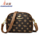 Canguro (canguro) 2025 nuevo bolso para mujeres bolsas de concha de doble cremallera otoño e invierno bolso de cuerpo cruzado de cuerpo de doble capa