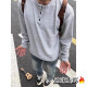 Jian Xingheng Schwarzer Amerikaner Henry Neck Langsamtes T-Shirt Herren Spring Waffel Sweatshirt plus Samt verdickte innere Basishemd Winter Black plus Samt 1381 [hohe Qualität] XL empfohlen 120-140jin [Jin gleich 0,5 kg]