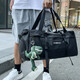 铂呐苓旅行包男干湿分离健身包女防泼手提收纳包运动包背包大容量游泳包 健身包【字母-黑】不带挂件