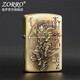 Zorro Zorro windproof kerosene lighter for men's handmade 902S relief cinnabar Zhong Kui creative boyfriend gift 902S brass relief cinnabar Zhong Kui / upgraded inner liner