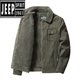 
Jeep (JEEP) winter pilot jacket men's plus velvet thickened large size loose cotton coat middle-aged and young lamb velvet work cotton jacket khaki [pure cotton fabric] XL 125-140Jin [Jin equals 0.5 kg]