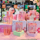 Liu Huile in der Schönheitsglas Tasse Kirschblütenblosse Kirschblüte Tasse Glas Strohbecher großer Kapazitätsmaßstab Tasse Glas Tasse Z695 0 ml 0 Stück Stücke