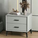 Su Hanfang Massivholz-Nachttisch, heller Luxus, einfacher moderner Leder-Kunst-Aufbewahrungsschrank, Zuhause, Schlafzimmer, Boutique-Schrank, Hotel, fortschrittlicher Aufbewahrungsschrank, hellgrau, 48 cm breit, 40 cm hoch, 47 cm