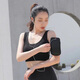 Kunsui running mobile phone arm bag for men and women, sports equipment mobile phone arm bag for women, fashionable universal outdoor fitness wrist mobile phone bag, sports arm bag, black chain style 1 piece