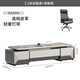 First painted boss desk CEO desk simple modern office furniture high-end light luxury executive desk computer desk and chair combination 2.8 meters boss desk straight table/with light strip