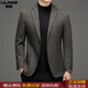 Lilan Men's Autumn and Winter New Men's Business Down Jackets for Young and Middle-aged Casual Single Jackets Trendy Suits 3302 Gray 185/2XL (160-180Jin Jin equals 0.5 kg)