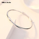 Miss JuJuPT950 solid platinum bracelet for women, push-pull smooth platinum bracelet, live mouth bracelet, about 14.30 grams. If the weight exceeds the weight, the amount will be refunded.
