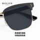 BOLON Tyrannosaurus Glasses Polarized Sunglasses Retro Eyebrow Frame Fashion Sunglasses Trendy Driving Mirror Men's Shade BL6105 D10-Dark Mercury