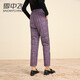 Flying in the snow autumn and winter women's down pants, close-fitting, thin, invisible and warm inner wear straight pants, purple 3XL 190/108A