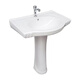 Pillar basin ceramic wash basin household wash basin large apartment small apartment bathroom vertical balcony wash basin 3004 single hole basin