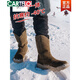 Kartelmongolische Stiefel Herrenfell integrierte Schneestiefel Männer Reitstiefel Nordosten verdickte warme Wolle Baumwollstiefel Männer grün braun 6627 43
