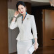 安依莲美容院工作服珠宝店西装套裙两件套春季职业装女人味西服工装制服 2987白色西装+653短群 XL