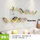 Huili's customized paint-free and punch-free wall storage shelves bookshelf wall creative grid TV background decorative storage partitions Package A (solid wood no paint model)