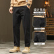 Pantalones cónicos cónicos heterosexuales para hombres de Woodpecker Jeans Hombres de la marca de tendencia a prueba de frío de los hombres Pantalones All-Match 728 Negro 38