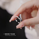 YaoYiZun Zhiya sterling silver ring women's index finger single ring light luxury niche high-end gift for wife birthday gift for girlfriend S925 sterling silver ring opening adjustable