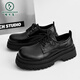 Woodpecker Paris Derby Shoes de SHEP SEPTH SOFS MEN'S NICHE CLANDFIT BLACK SUPPREST Cuir Chaussures British Formal Big Shoes Black Six Styles 9901 37