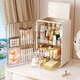 Yunya cosmetics storage box dustproof dressing table skin care products transparent storage box desktop storage rack large capacity cosmetic box pearl white - large capacity transparent panel