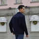YOUNGOR Business Commuting Jacket Autumn and Winter New Business Lapel Executive Jacket Navy XL(180/100A)