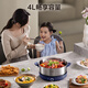 SUPOR stainless steel electric hot pot, ultra-thin quick-boiling electric cooking pot, hot pot special pot, household multi-functional split electric hot pot, 4L meat shabu multi-purpose H40YK783