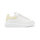 Alexander McQueen 24 Automne et hiver à lacets à manches larges pour femmes Sneakers décontractés à selle épaisse et chaussures blanches Couples 718139 WHGP5 3523 blanc clair jaune 34