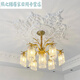 
XMSJ French pu lamp plate gypsum base round European ceiling ceiling decorative line engraved combination parquet lantern base lamp plate 7027-44cm