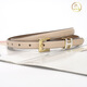 Melece [sélectionné] New Women's Belt, femmes Palm Pin Pin Pin Pin Clâne Backle Backle, Pure Vache Pure, All-Match Simple Denim Suit Jirt 15693 Rose nue 105cm