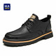 Hailan Home (HLA) Herrenschuhe, vielseitige lässige Lederschuhe, Herren -Retro Workwear -Schuhe, Herren Haagzm1ebb033 Black 41