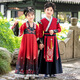 微爱的小松鼠汉服男童 2025新款儿童古风唐装男孩国学演出服夏季6198 知遇-红色 110 cm