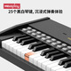Meloplay Kinder Klavierspielzeug für Mädchen und Jungen 1-3 Jahre alte frühe Bildung Holz elektronisch Klavier können Puzzle Geburtstagsgeschenke Klassiker schwarz spielen [Plug-in/Battery Model + Music Score Aufkleber]