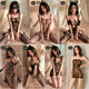 Feimu sexy underwear sexy pajamas women stockings black stockings one-piece socks one-piece couple exciting attack speed battle robe 7 packs