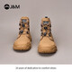 Happy Mary (J / M) Bottes Martin pour les femmes en automne Bottes courtes augmentées Bottes jaunes coups de pied pour les femmes de randonnée en plein air pour les femmes Camel 36