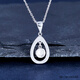 Jibaolou PT950 platinum pendant imitation diamond drop-shaped platinum pendant (excluding chain) 2.04g