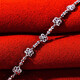 Yuan Shengfu's new PT950 fashionable flower bead platinum bracelet, authentic and versatile platinum bracelet for women, 4.78 grams, length 17-19CM
