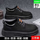 Kitchen special shoes 2024 men's shoes men's light work fashion non-slip leather shoes men's black chef casual 100 black upgraded model/E9214#*o 39