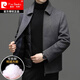 皮尔卡丹（pierre cardin）羊毛毛呢大衣外套男短款秋冬季装加厚行政中年男士呢子夹克 灰色 170/M