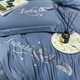 Antarctic (home) summer 60 long velvet cotton bed four-piece set pure cotton 100% cotton hotel quilt cover bed sheet double bed cover supplies Feiyu Bentley Blue-60 long velvet cotton 1.5m bed [foot cover four-piece set]