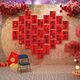 Frühjahr geboren und Herbst Harvest Mid-Autumn Festival Szene Layout Internet Berühmtheit Wunsch Wall Hintergrundbrett Fotobereich Layout Check-in Szene Wanddekoration Foto 24023-Herz Neujahr-7mm Small Trompete-800*675mm