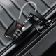contraseña de tres dígitos Igear TSA Customs Cape de acero Cabro de cuerda suave Viaje en el extranjero Logra de mochila Caja de transefle Cabezal de la puerta del gabinete Estudiante Puerta del gabinete Anti-Rust Lock 30mm JM-719-B