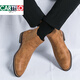 Cartelo Chelsea Boots Herren Herbst Atmungsfreie Mitte-Top-Martin-Stiefel Britische Steigerung von High-Top-Lederschuhen Herren Kurzstiefel 8588-10 Schwarz 42 Standard Lederschuhgröße