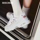 
Skecher Fashion Casual Women's Fashion Embroidered Panda Shoes 11977 White/WHT 35