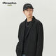 MMOPTOP high-end suit jacket men's autumn and winter solid color loose casual suit for couples 2516 matte black XL