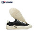 FILA FUSION斐乐男鞋潮牌板鞋情侣运动鞋休闲鞋经典帆布鞋男女鞋 黑色-BK 情侣款 42.5