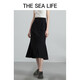 THE SEA LIFE欧海一生鱼尾小黑裙女秋包臀半身裙12350 黑法师 L