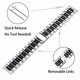 Guangku is suitable for Mark Huafei hollow mechanical watch strap for men's fashionable stainless steel Milanis magnetic FW-6180 metal 20 steel belt 22mm bracelet business model black double-sided rose gold three-plant strap 22mm wide Mark Huafei strap
